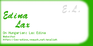 edina lax business card